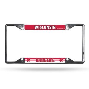 Wisconsin Badgers EZ View Chrome License Plate Frame